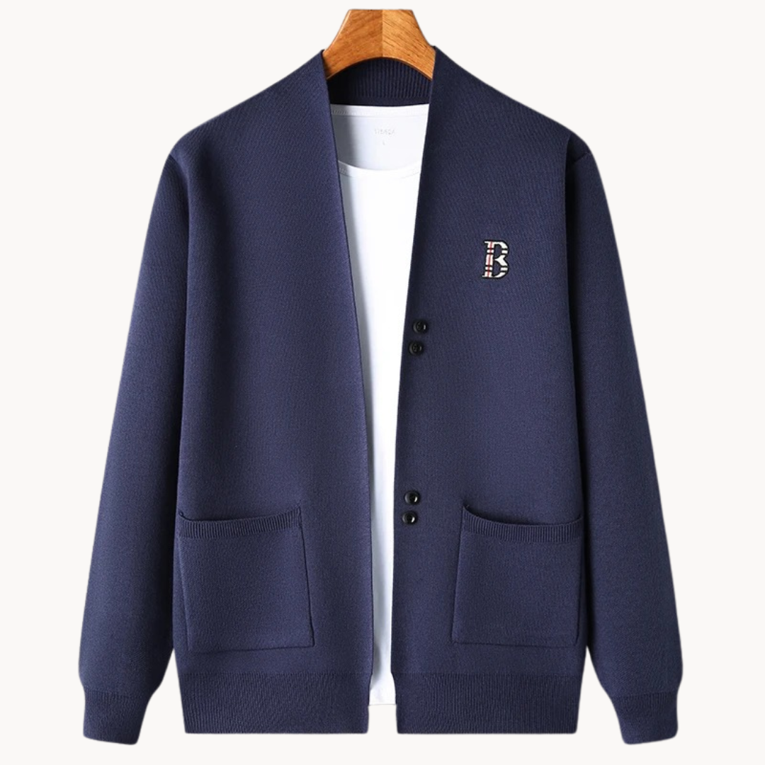 Cardigan homme en tricot à coupe droite - Einar