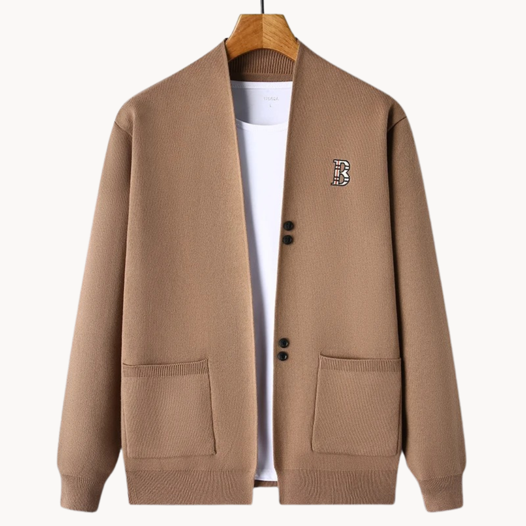 Cardigan homme en tricot à coupe droite - Einar