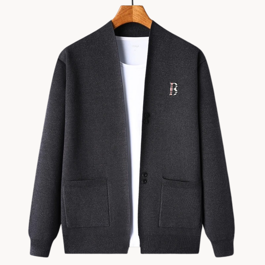 Cardigan homme en tricot à coupe droite - Einar