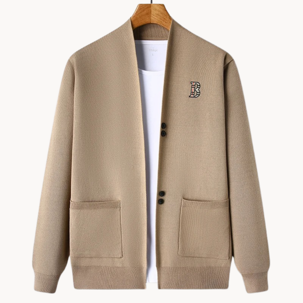 Cardigan homme en tricot à coupe droite - Einar