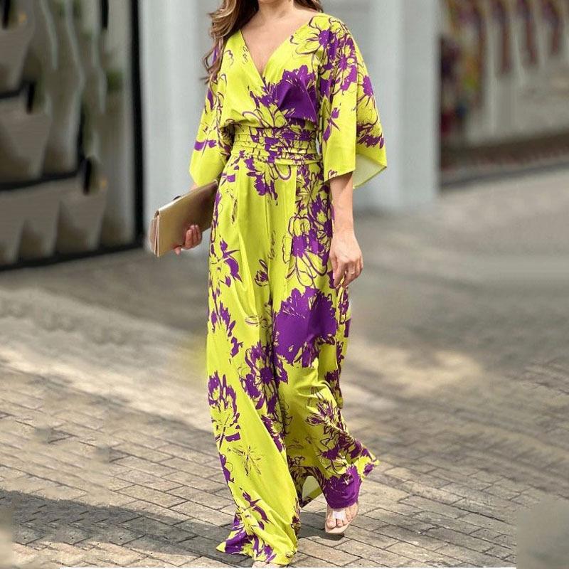 Combinaison femme taille haute à imprimé floral pour femmes - Hannelore