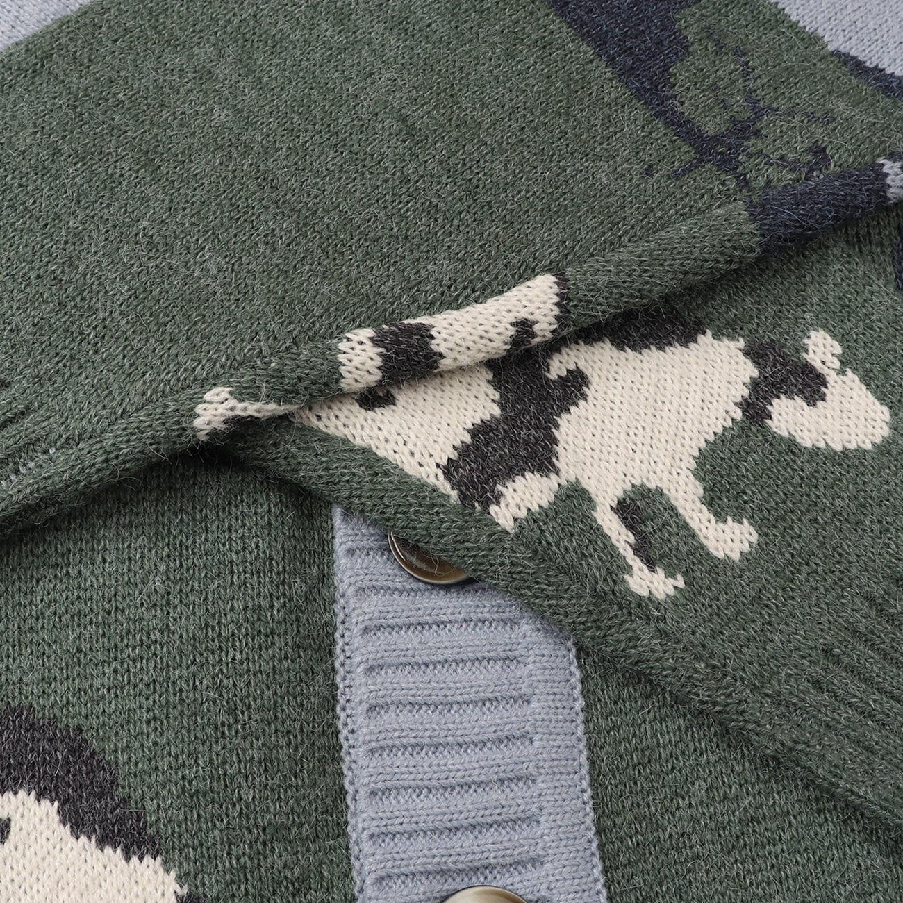 Cardigan en maille pour homme avec fermeture à boutons et motif graphique - Thomas