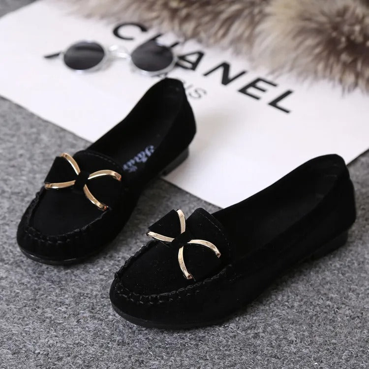 Mocassins semelle plate nœud métallique - Beatrice