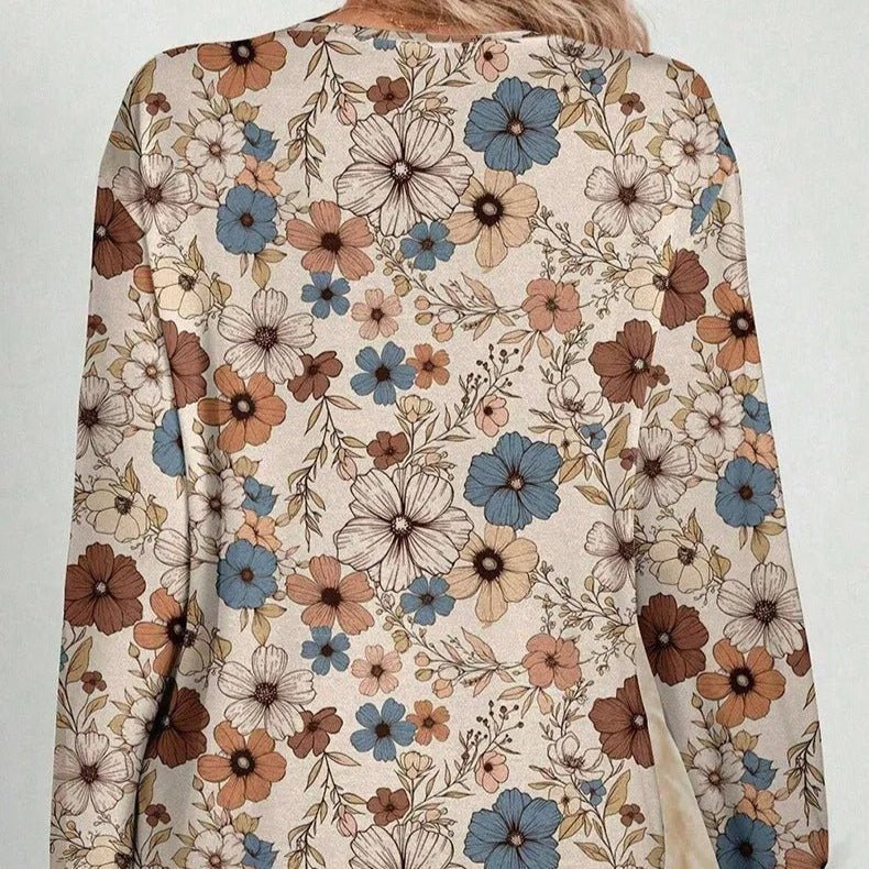 Chemisier femme manches longues imprimé floral décontracté - Lorine