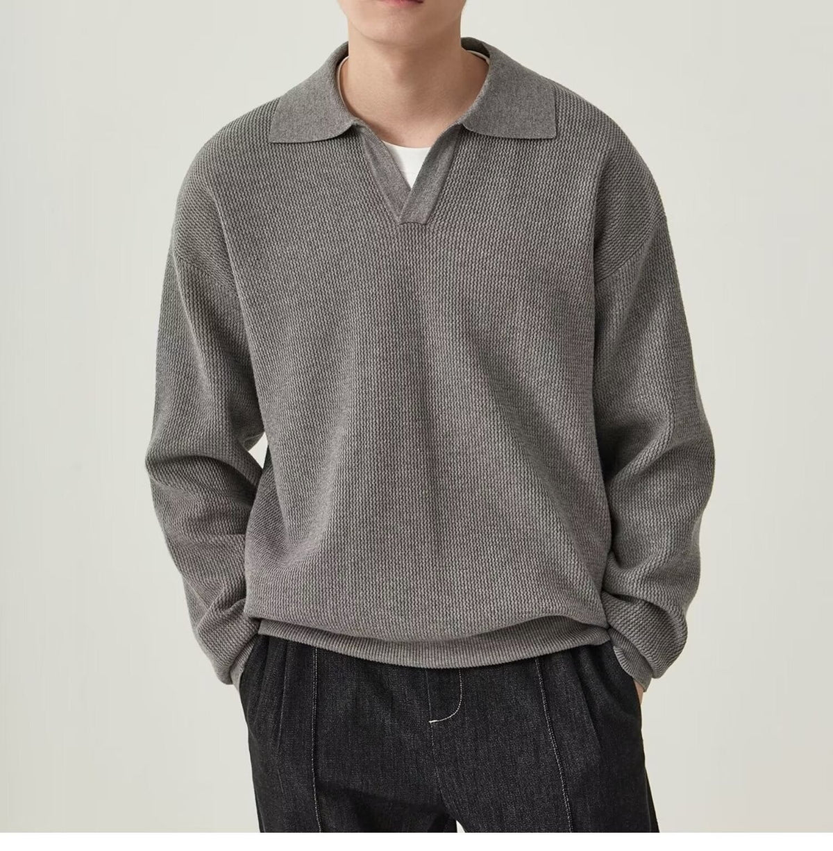 Pull polo tricoté pour hommes - Mervik