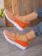 Chaussures femme maille motifs imprimés détail métallique - Harper
