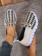 Chaussures femme maille motifs imprimés détail métallique - Harper