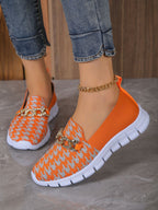 Chaussures femme maille motifs imprimés détail métallique - Harper