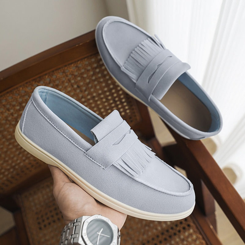 Mocassins homme cuir mat avec franges - Harrison