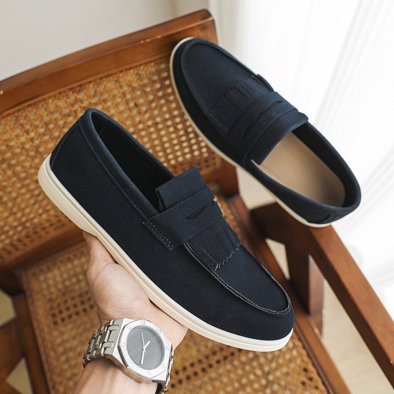 Mocassins homme cuir mat avec franges - Harrison