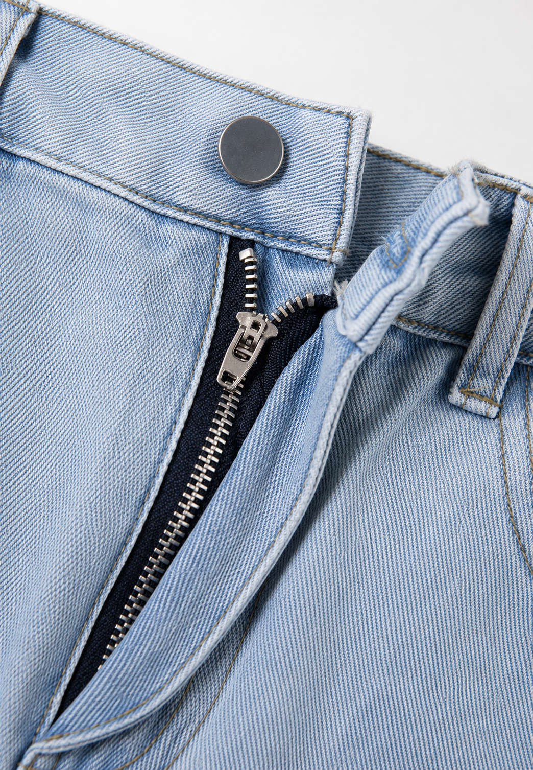 Jean femme taille basse jambe large longue denim tendance - Kerstin