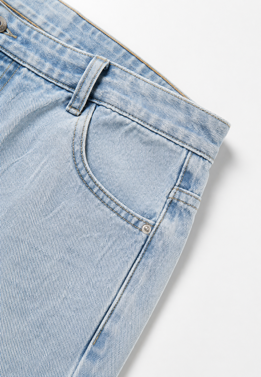 Jean femme taille basse, jambes larges et longues - Kerstin