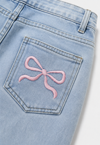Jean femme taille basse, jambes larges et longues - Kerstin