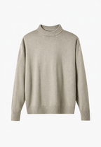 Pull laine homme col roulé finitions côtelées chaud hiver - Benoît