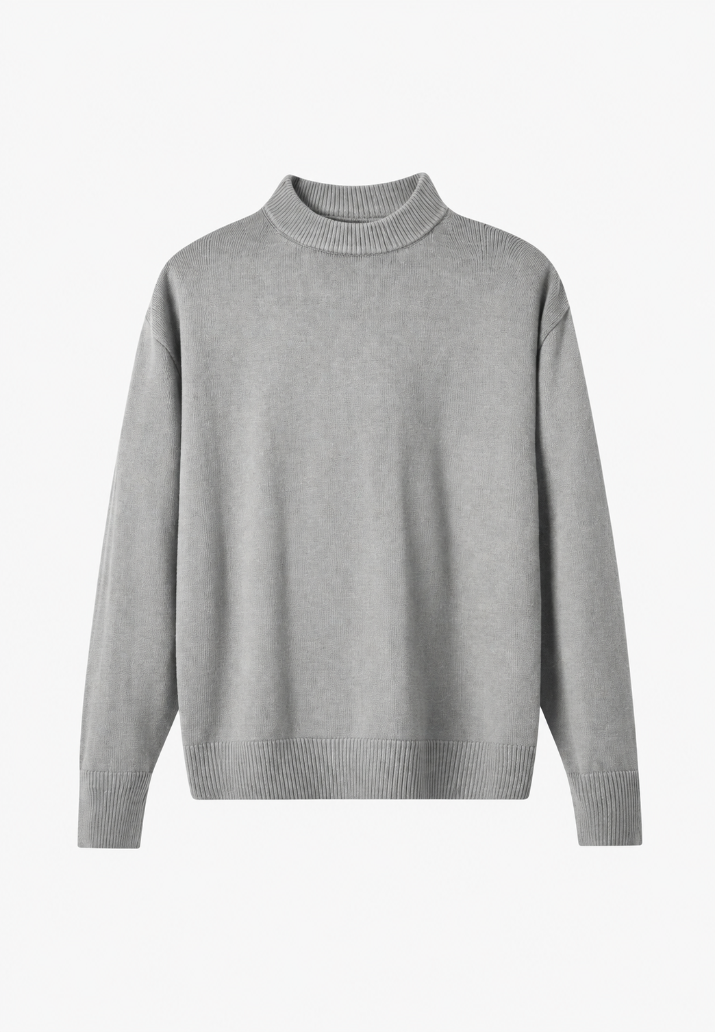 Pull laine homme col roulé finitions côtelées chaud hiver - Benoît