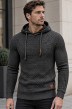 Pull capuche homme maille texturée cordons confortable - Ronan