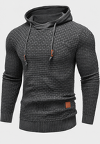 Pull capuche homme maille texturée cordons confortable - Ronan