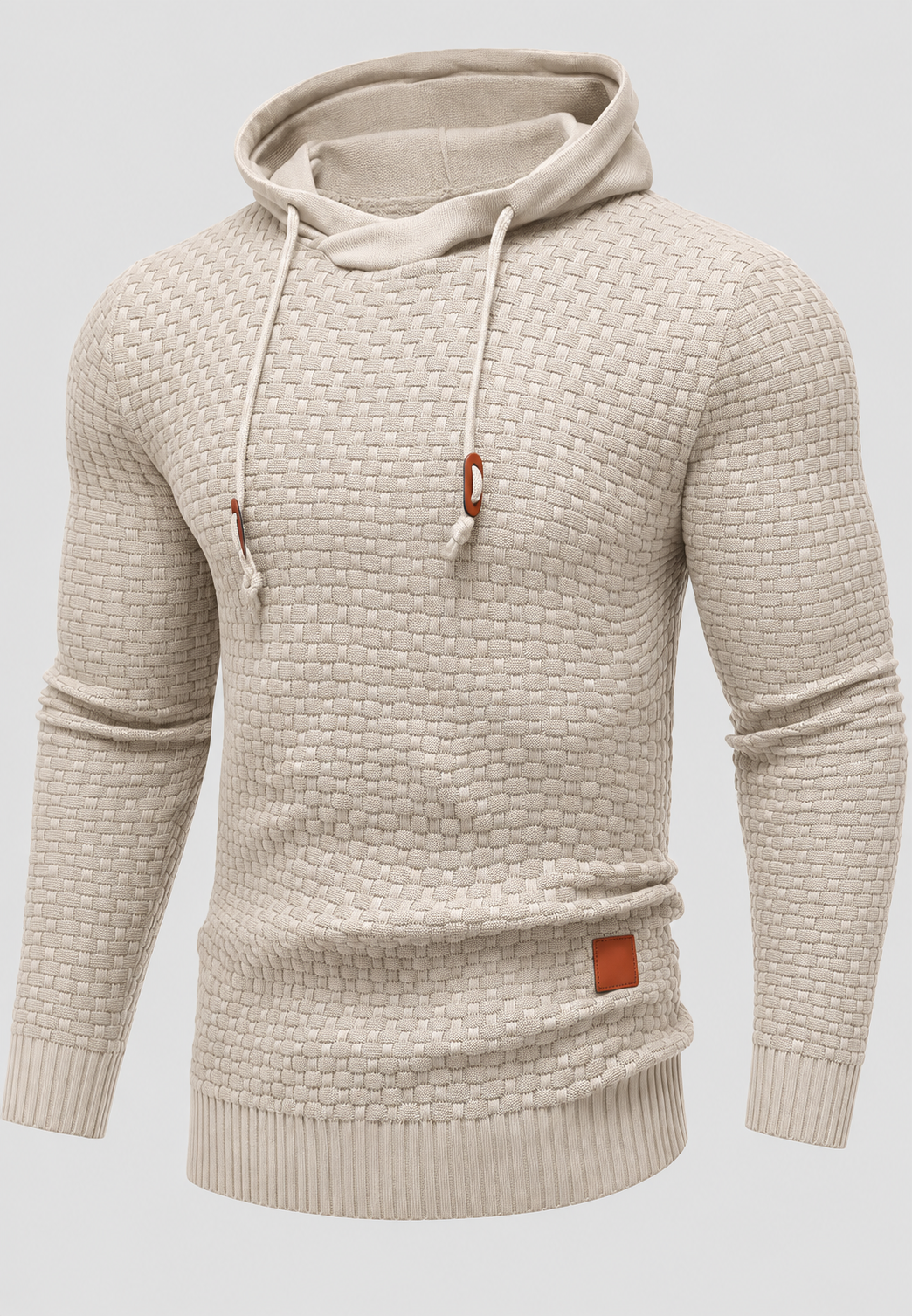 Pull capuche homme maille texturée cordons confortable - Ronan