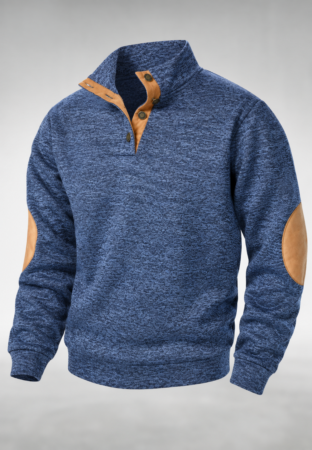 Pull homme col roulé boutons maille chaude hiver - James