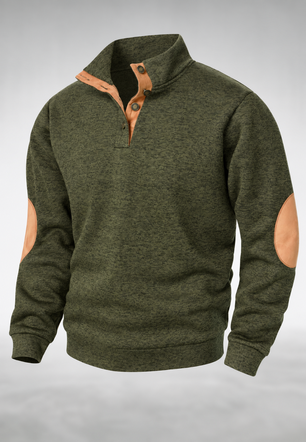 Pull homme col roulé boutons maille chaude hiver - James