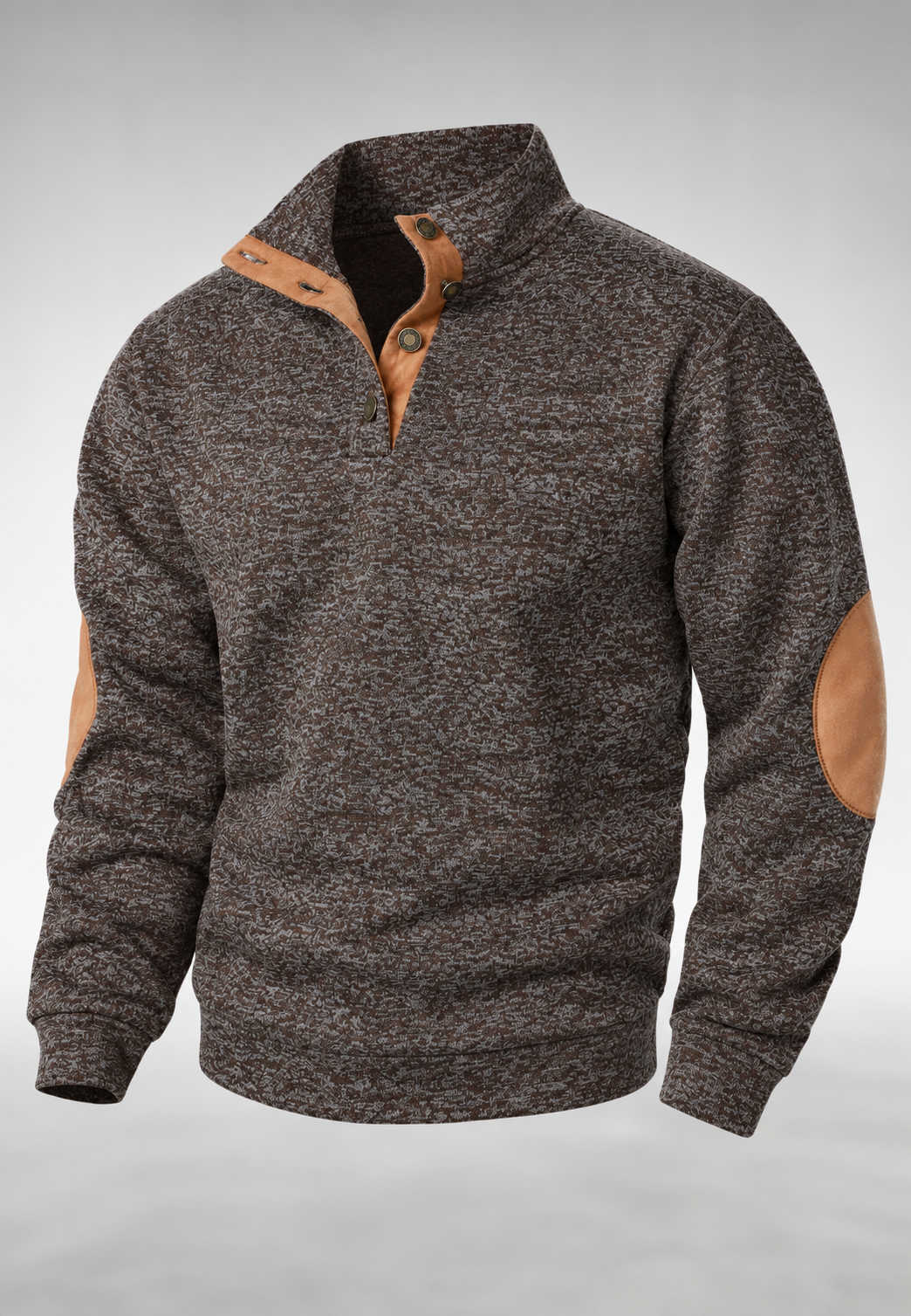 Pull homme col roulé boutons maille chaude hiver - James