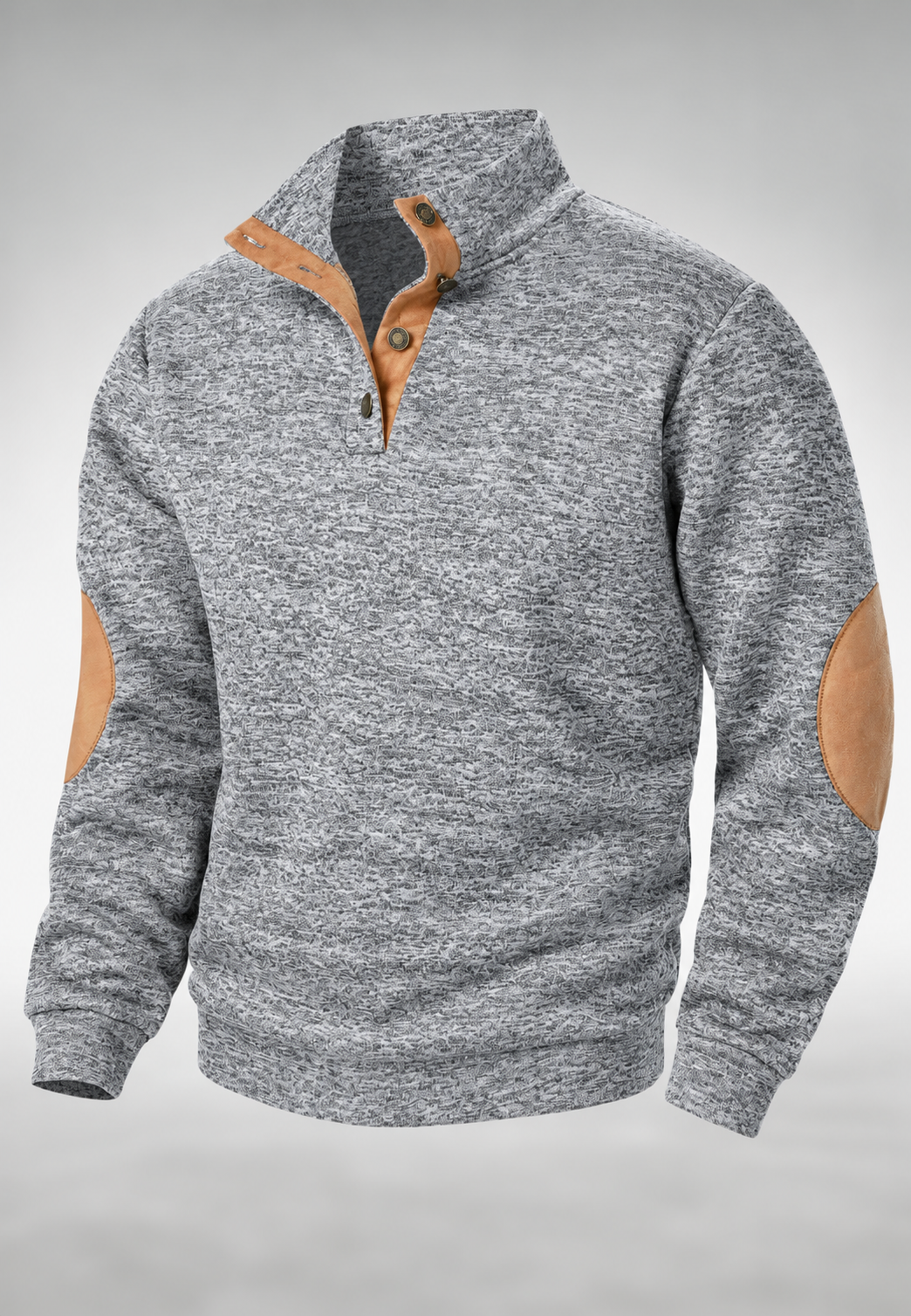 Pull homme col roulé boutons maille chaude hiver - James