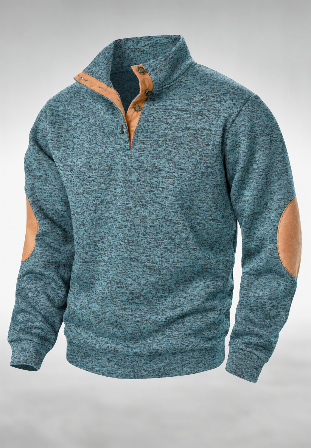 Pull homme col roulé boutons maille chaude hiver - James