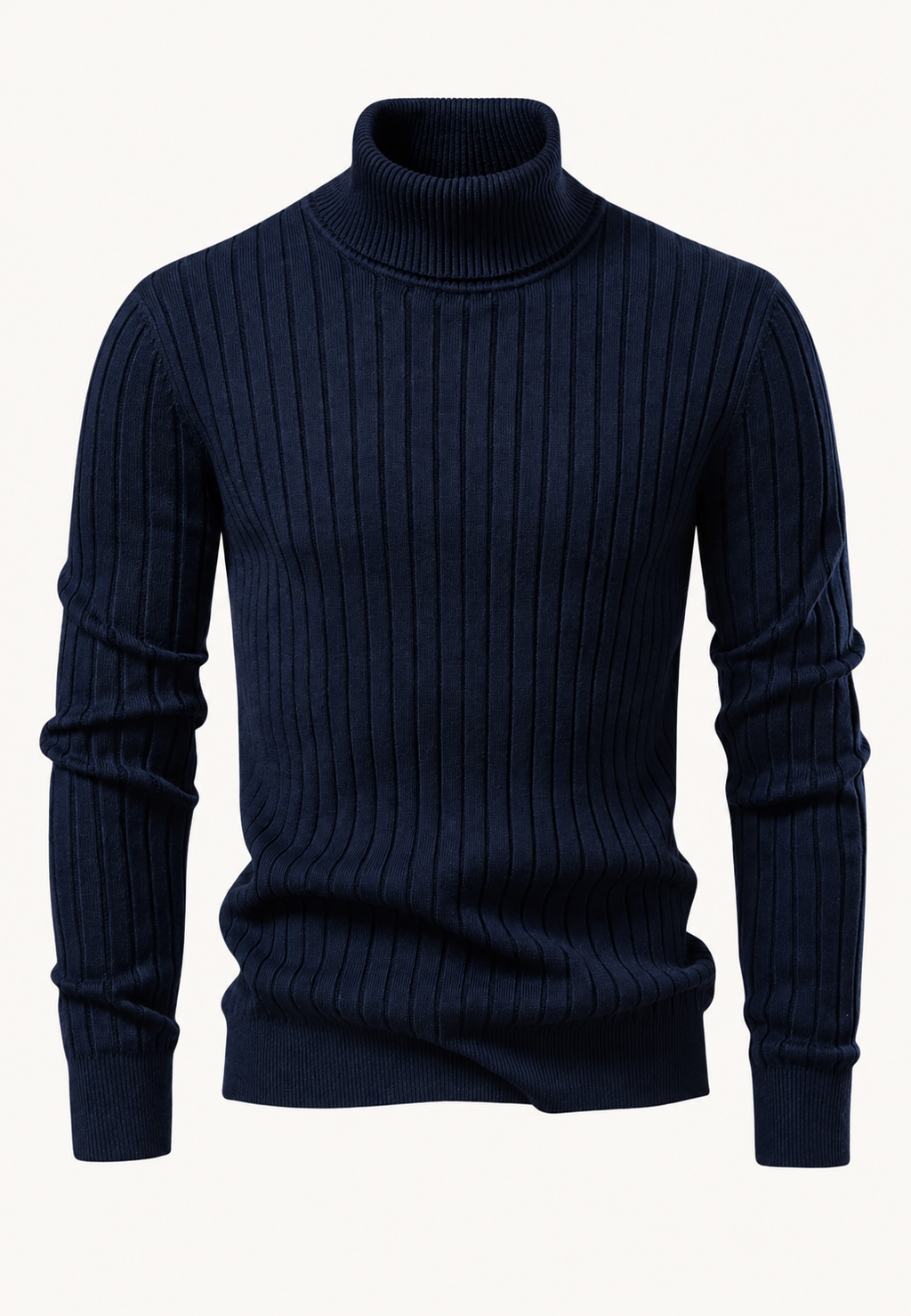 Pull col roulé homme maille chaud classique intemporel - Marius