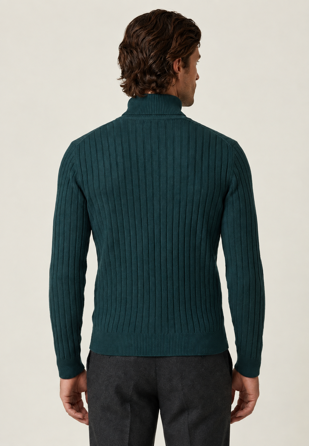 Pull col roulé homme maille chaud classique intemporel - Marius