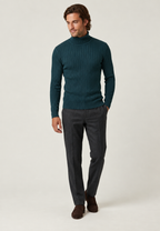 Pull col roulé homme maille chaud classique intemporel - Marius