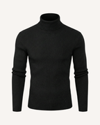 Pull homme col roulé maille côtelée manches longues relief - Tadeo
