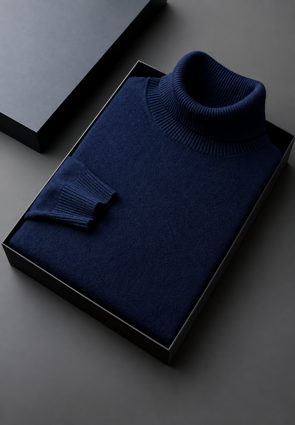 Pull homme col roulé maille unie manches longues basique - Savio