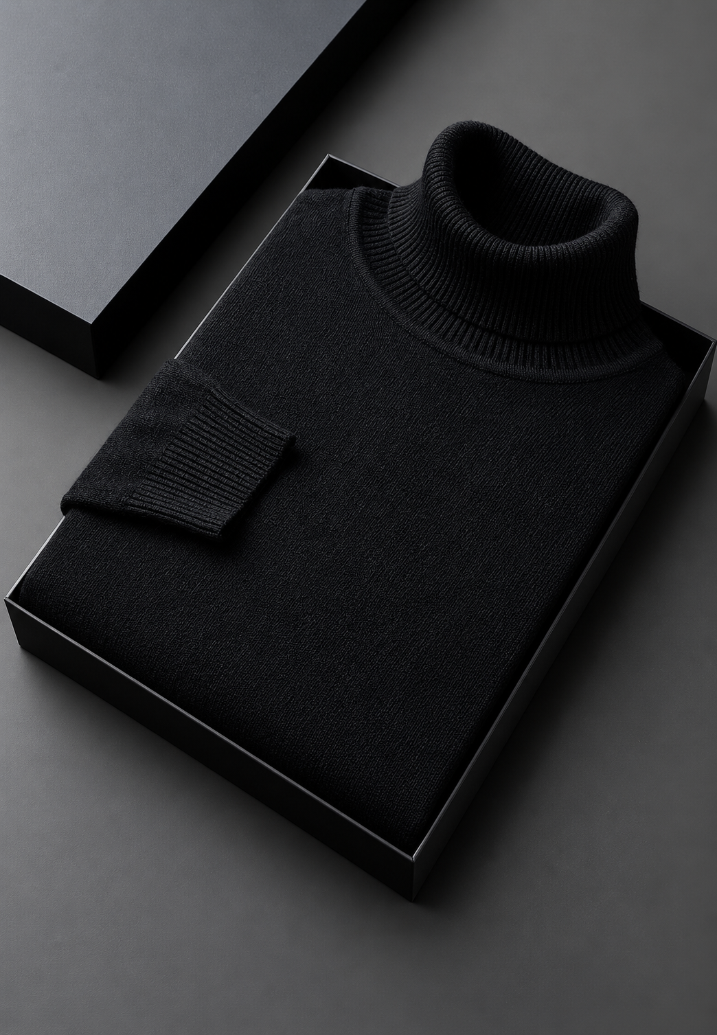 Pull homme col roulé maille unie manches longues basique - Savio