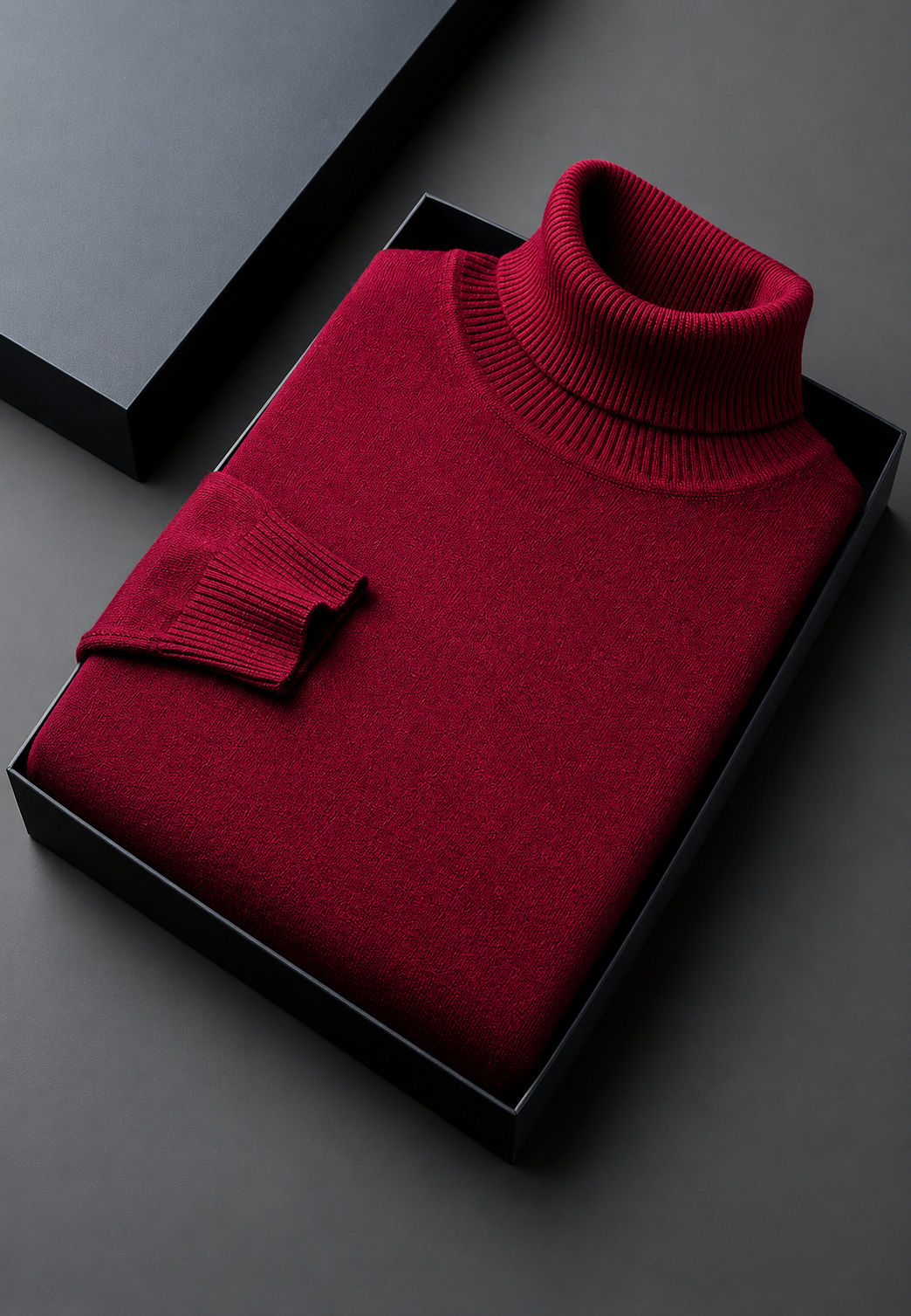 Pull homme col roulé maille unie manches longues basique - Savio
