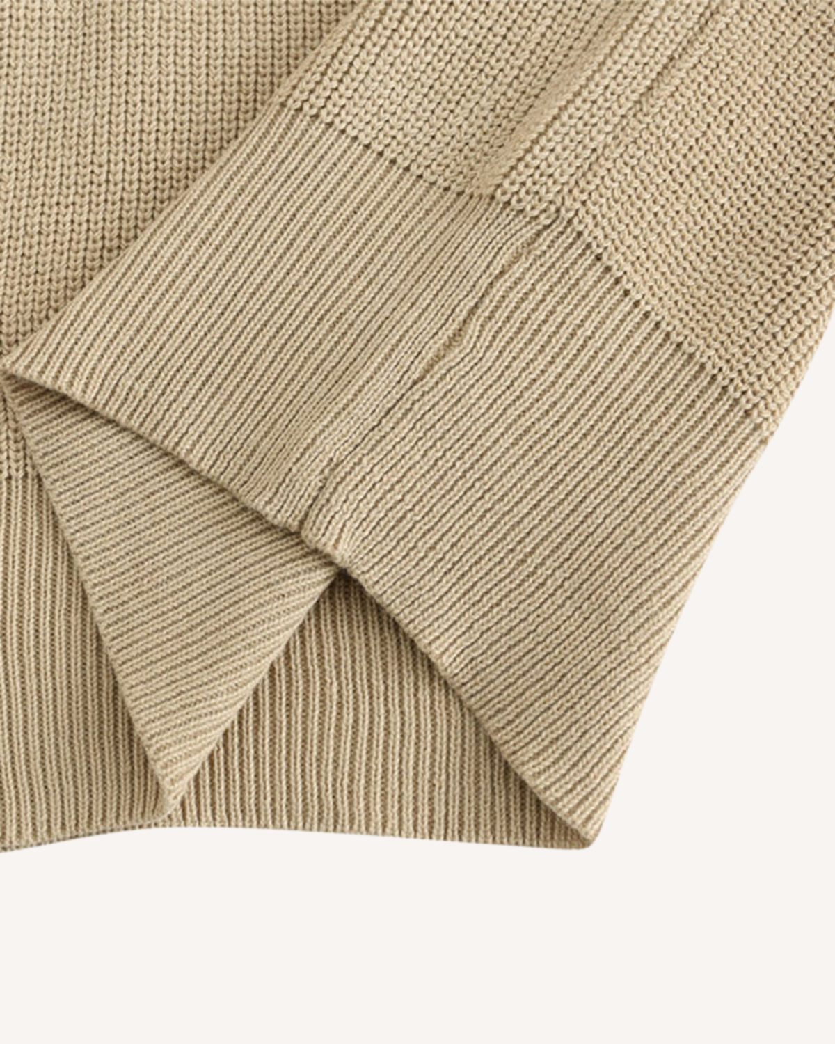 Pull homme col polo demi-zip maille côtelée tricot - Ilan