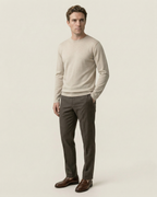 Pull homme col rond maille fine manches longues léger - Ciro