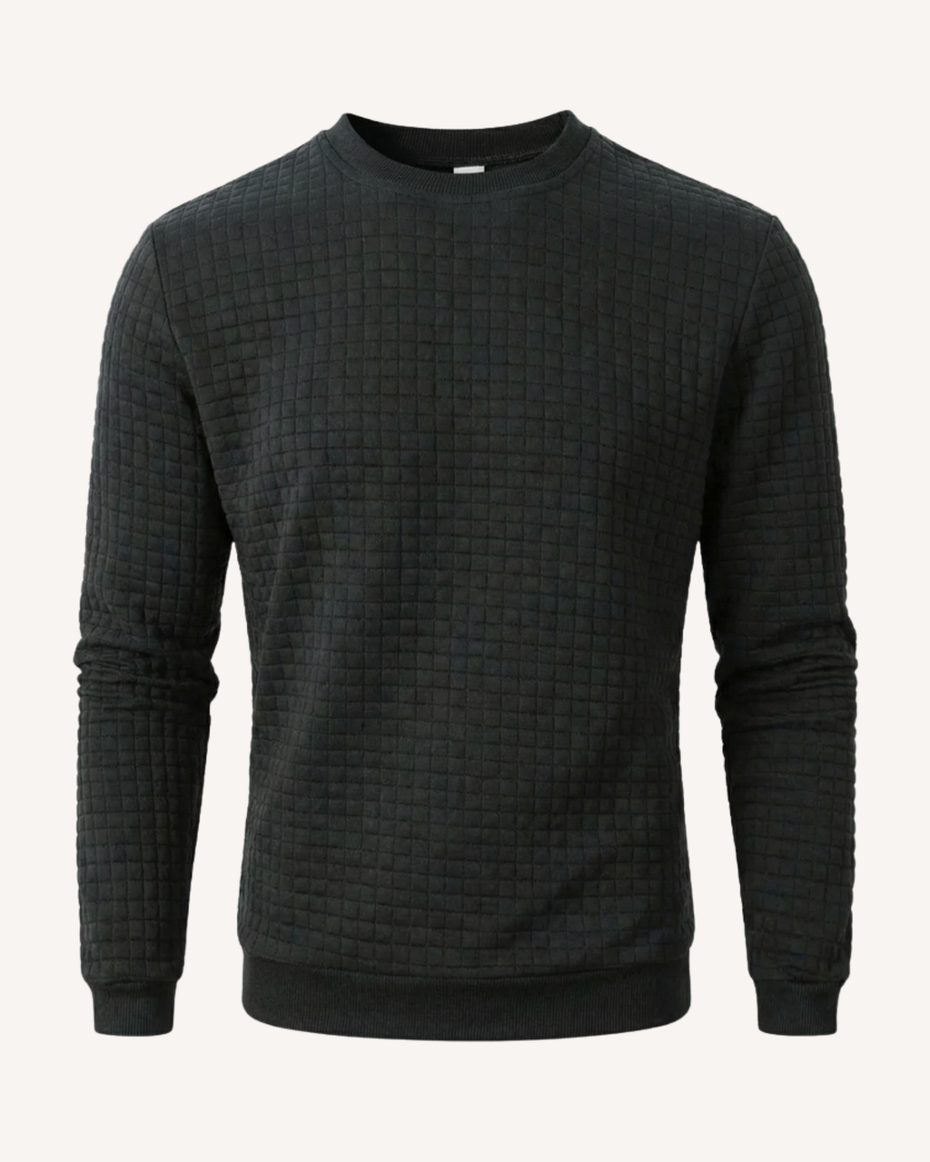 Pull homme col rond maille gaufrée manches longues texture - Loris