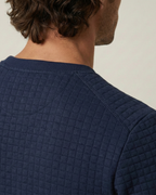 Pull homme col rond maille gaufrée manches longues texture - Loris
