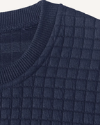 Pull homme col rond maille gaufrée manches longues texture - Loris