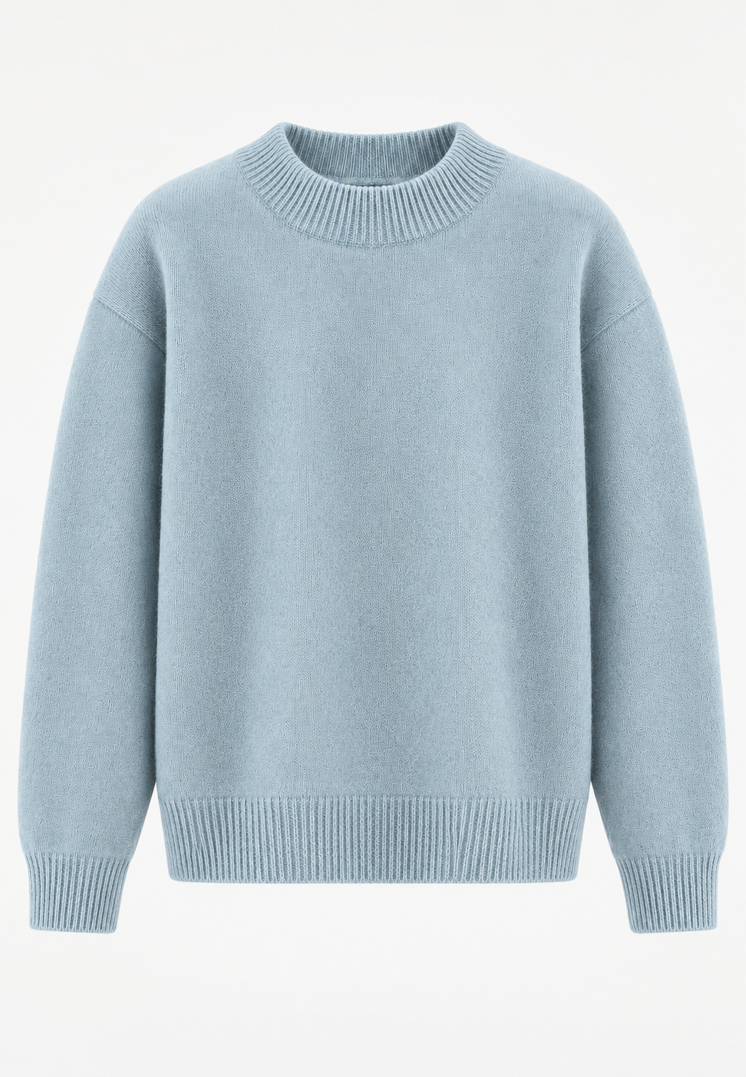 Pull homme col rond maille unie manches longues intemporel - Dorian