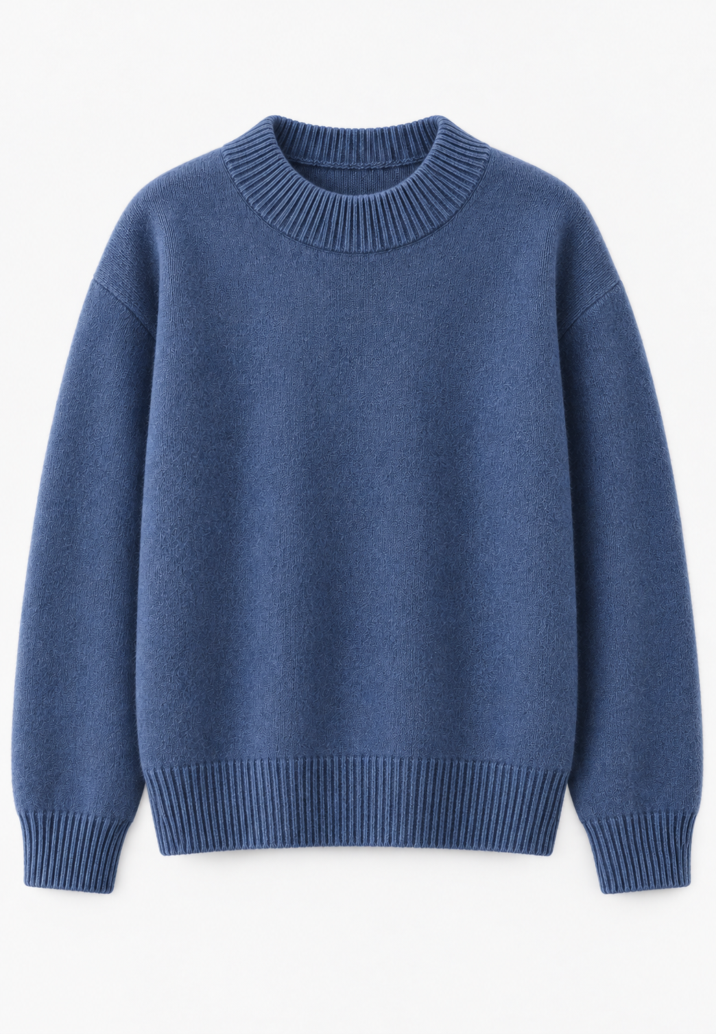 Pull homme col rond maille unie manches longues intemporel - Dorian