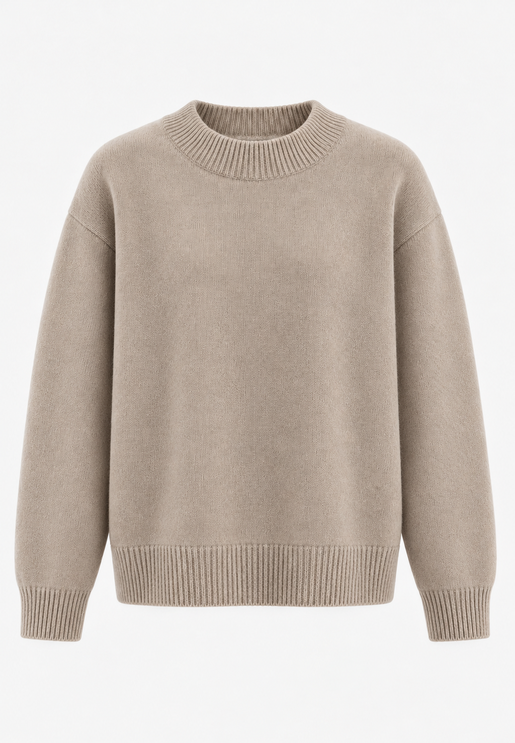 Pull homme col rond maille unie manches longues intemporel - Dorian
