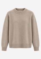 Pull homme col rond maille unie manches longues intemporel - Dorian