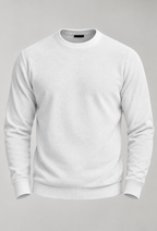Pull homme col rond maille unie manches longues basique - Nikolai
