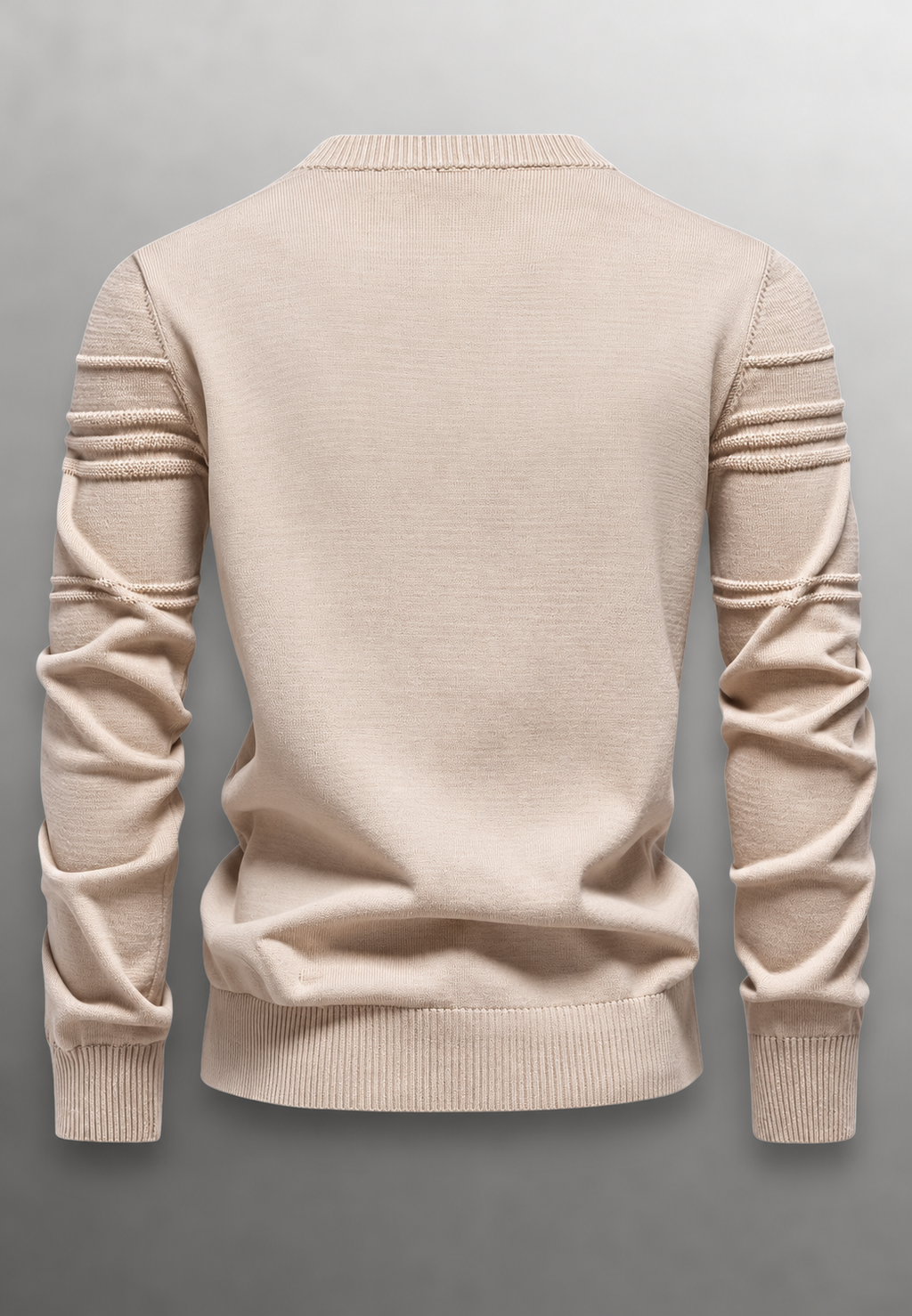 Pull homme col rond maille texturée lignes en relief - Silas
