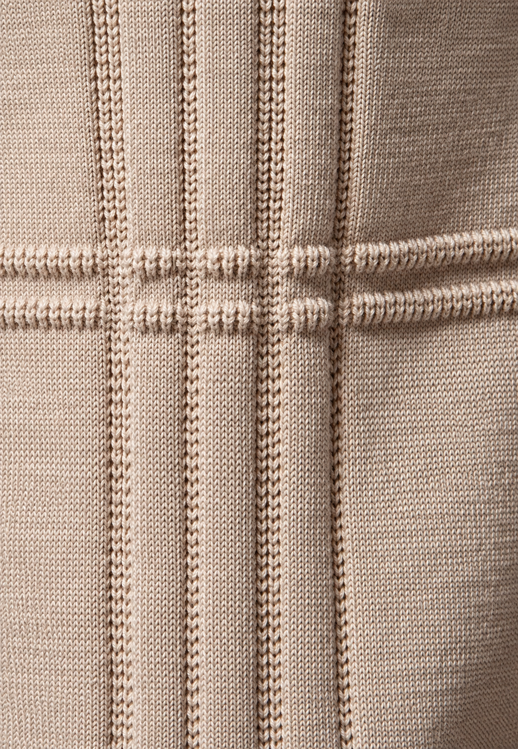 Pull homme col rond maille texturée lignes en relief - Silas