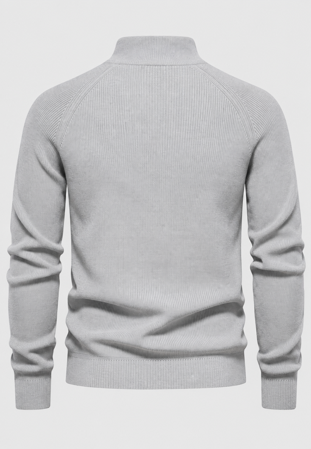 Pull homme demi-zip col montant manches raglan confort - Leif