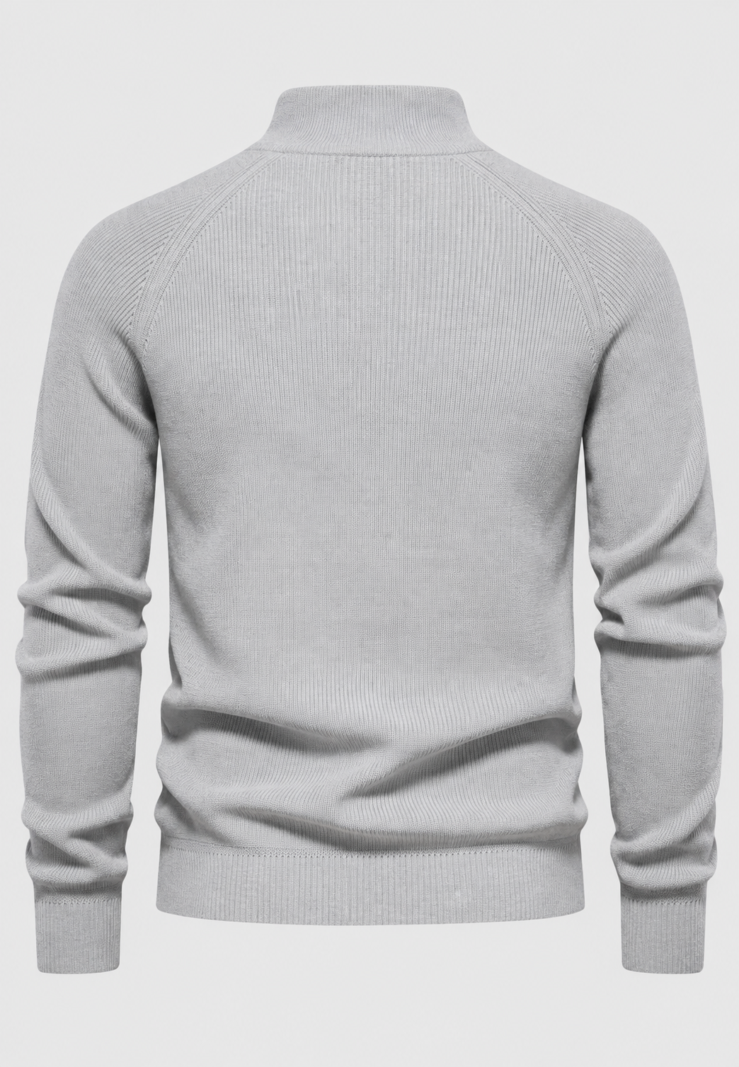 Pull homme demi-zip col montant manches raglan confort - Leif