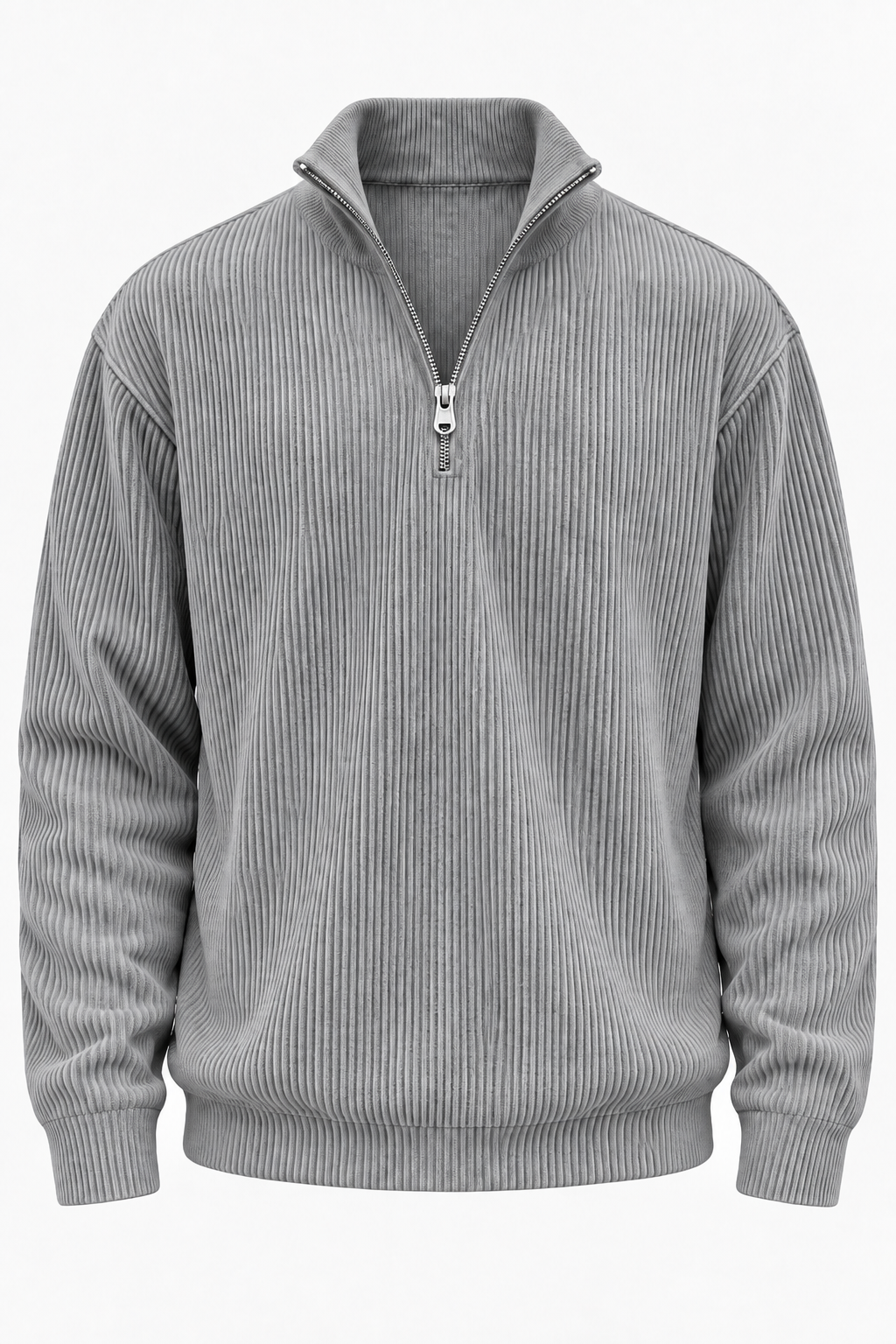 Pull homme demi-fermeture éclair texture côtelée relief - Leander