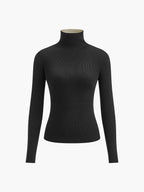 Pull femme col roulé manches longues maille chaude hiver - Maren